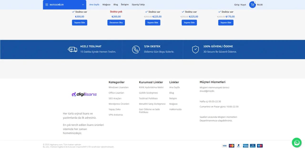 DigiLisans – Website Çalışması - 2