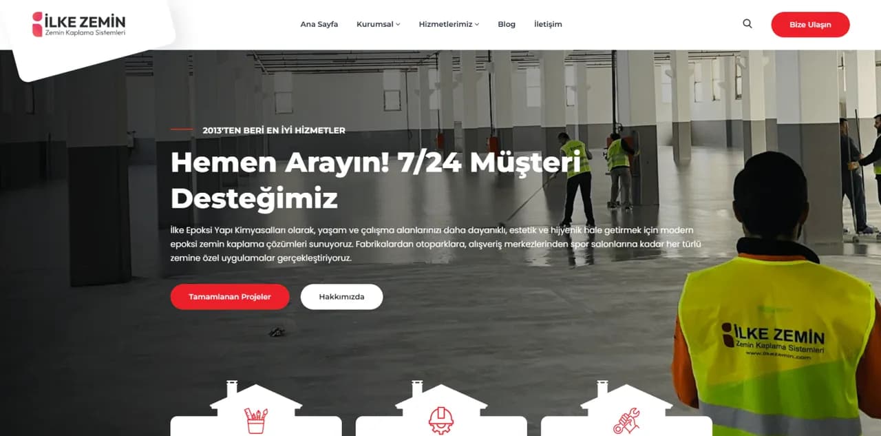 İlke Epoksi – Website Çalışması