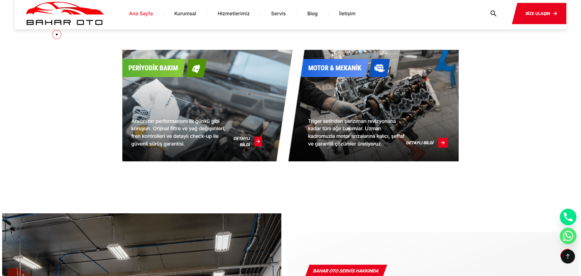 Bahar Oto Servis – Corporate Website & SEO Optimization - 2
