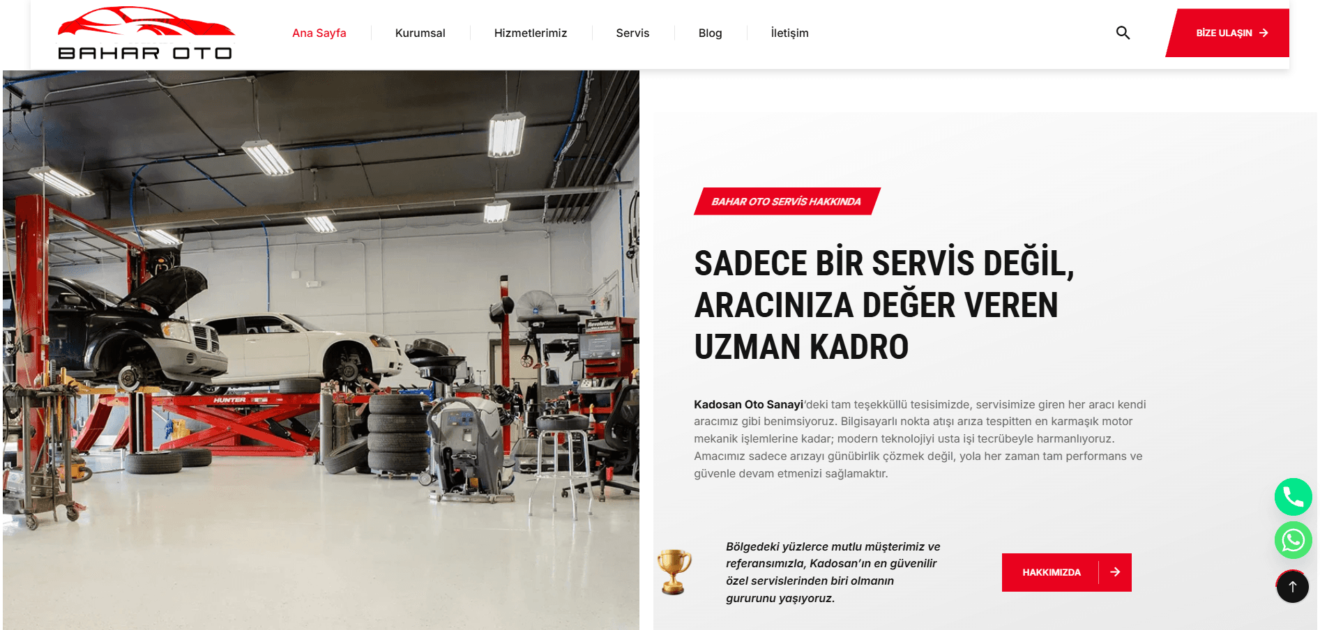 Bahar Oto Servis – Corporate Website & SEO Optimization - 3