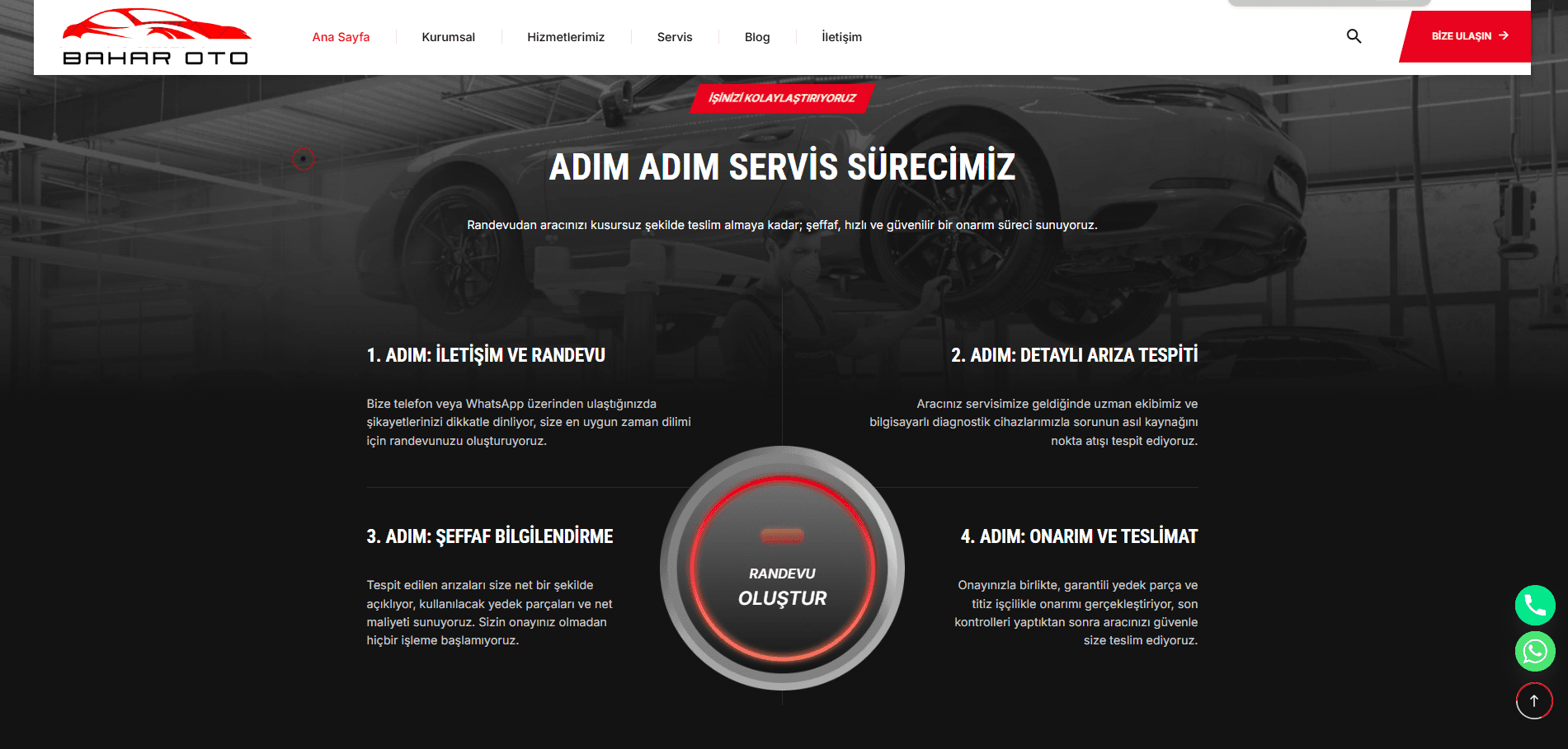 Bahar Oto Servis – Corporate Website & SEO Optimization - 6