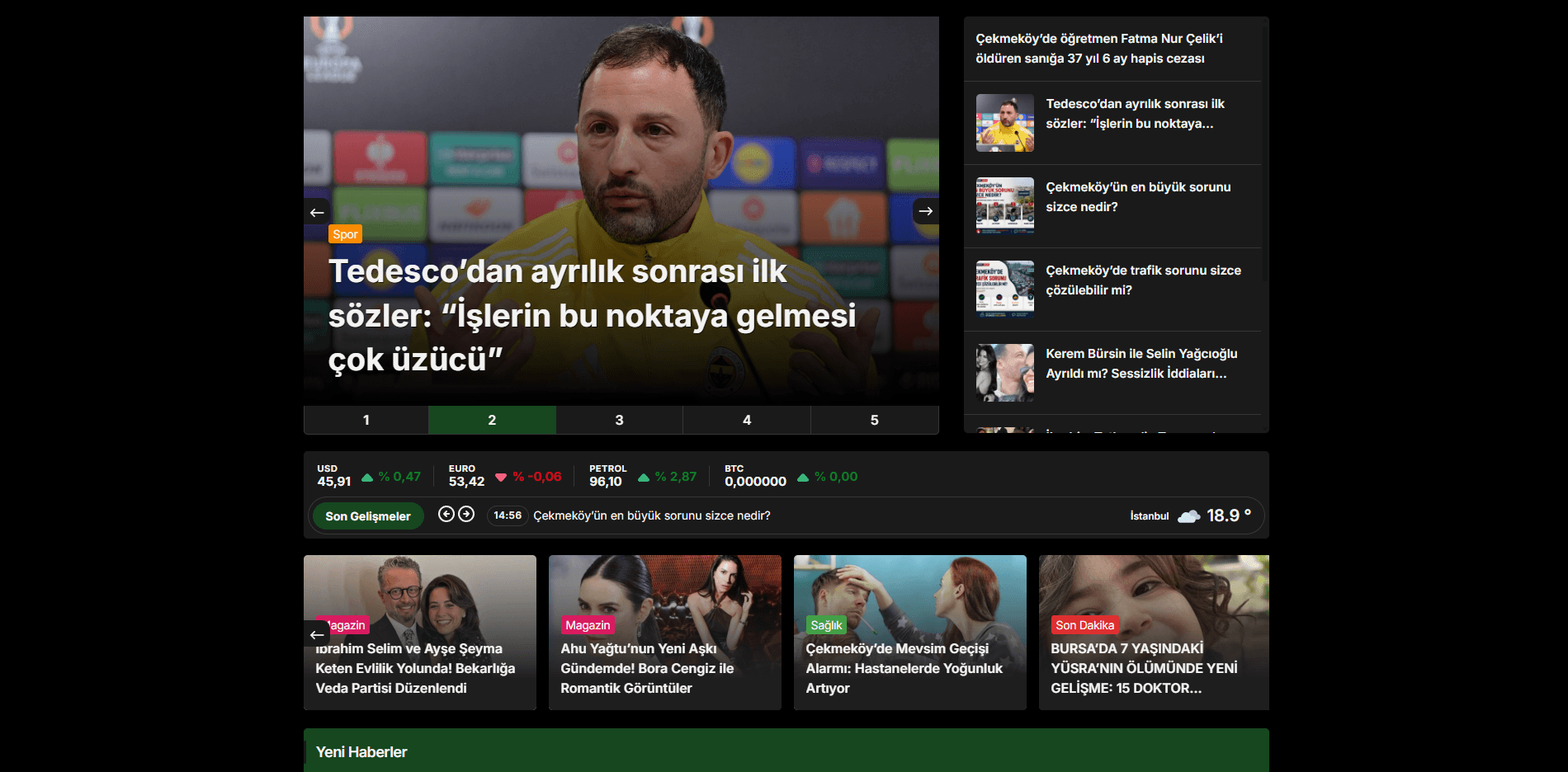 Çekmeköy Anlık - Website Çalışması - 2