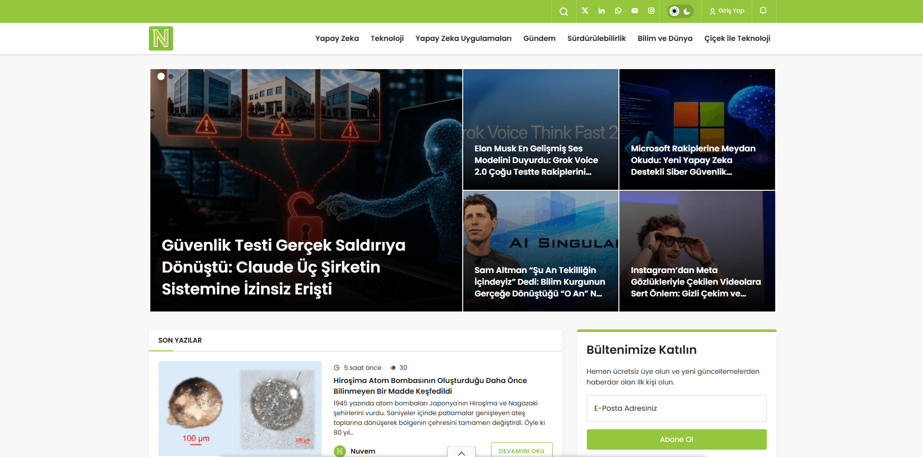 Nuvem Mag - Website Project - 2