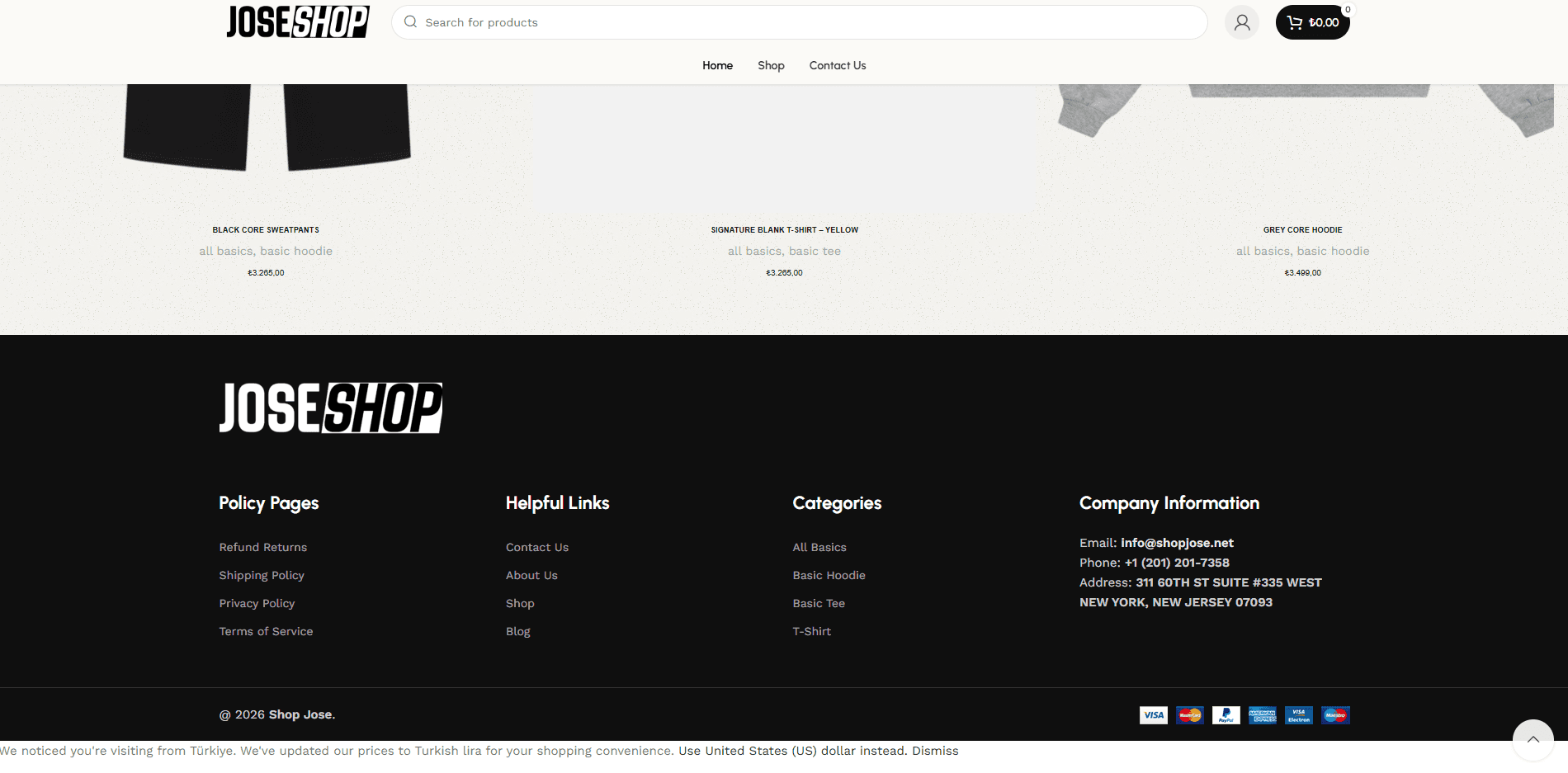 Shop Jose - Website Project - 3