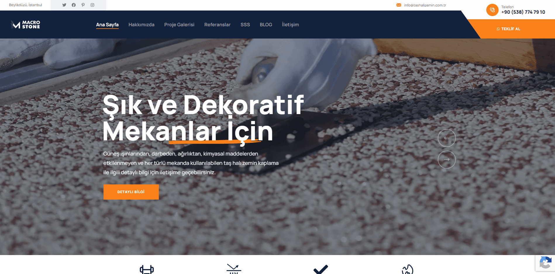 Taş Halı Zemin - Web Site Çalışması