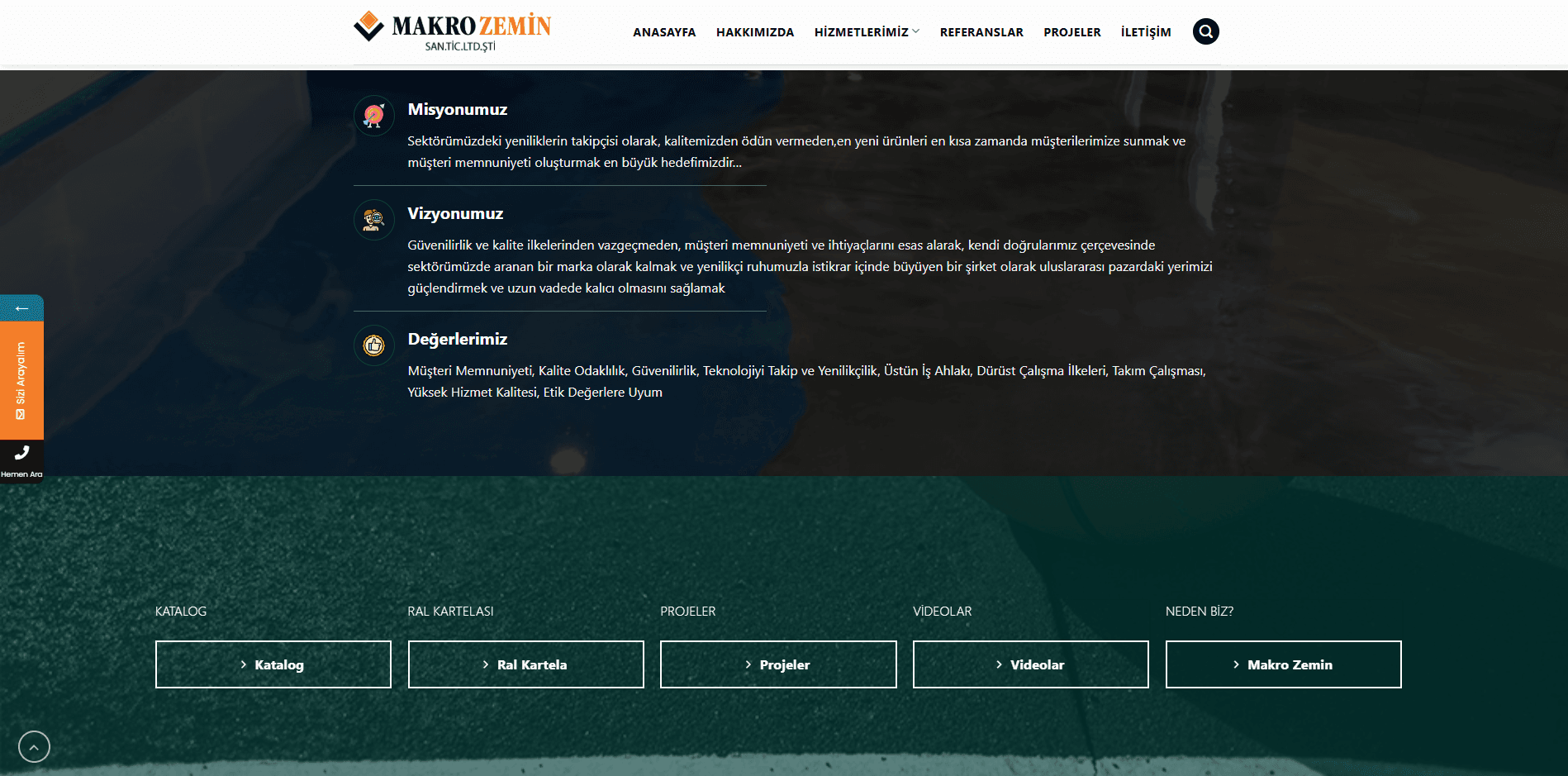 Makro Zemin - Website Project - 2