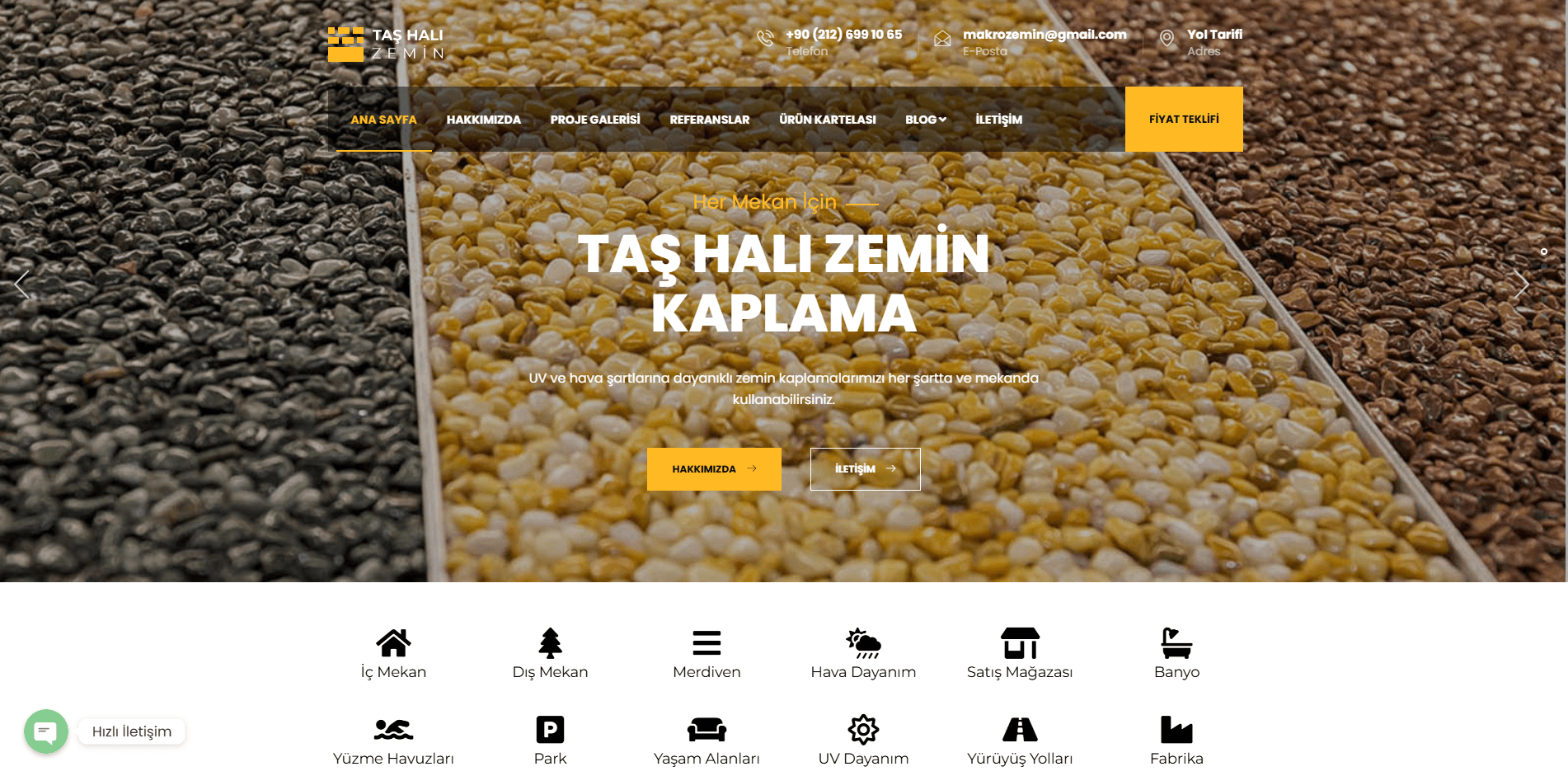 Taş Halı Zemin - Web Site Çalışması