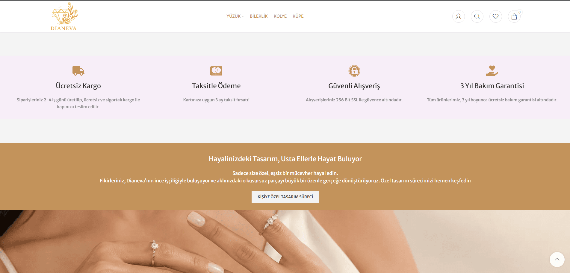 Dianeva – Premium Mücevher E-Ticaret Deneyimi - 3