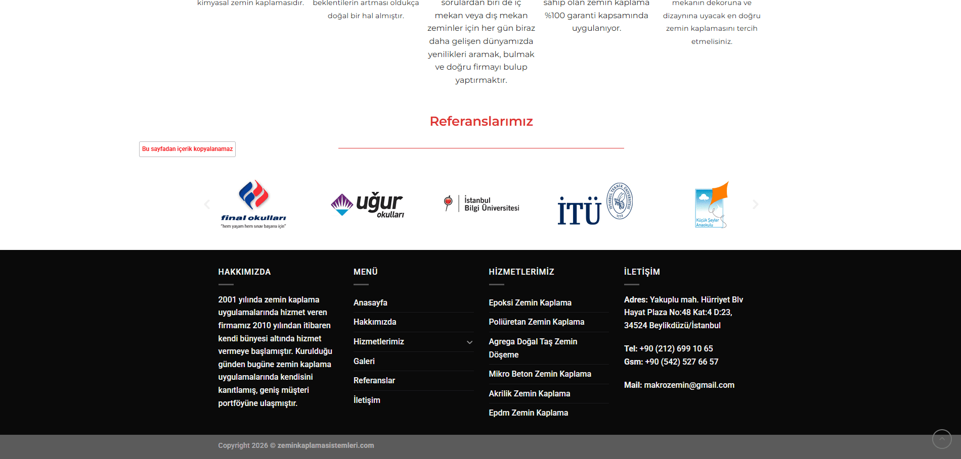 Zemin Kaplama Sistemleri – Kurumsal Web Sitesi ve Dijital Dönüşüm Projesi - 3
