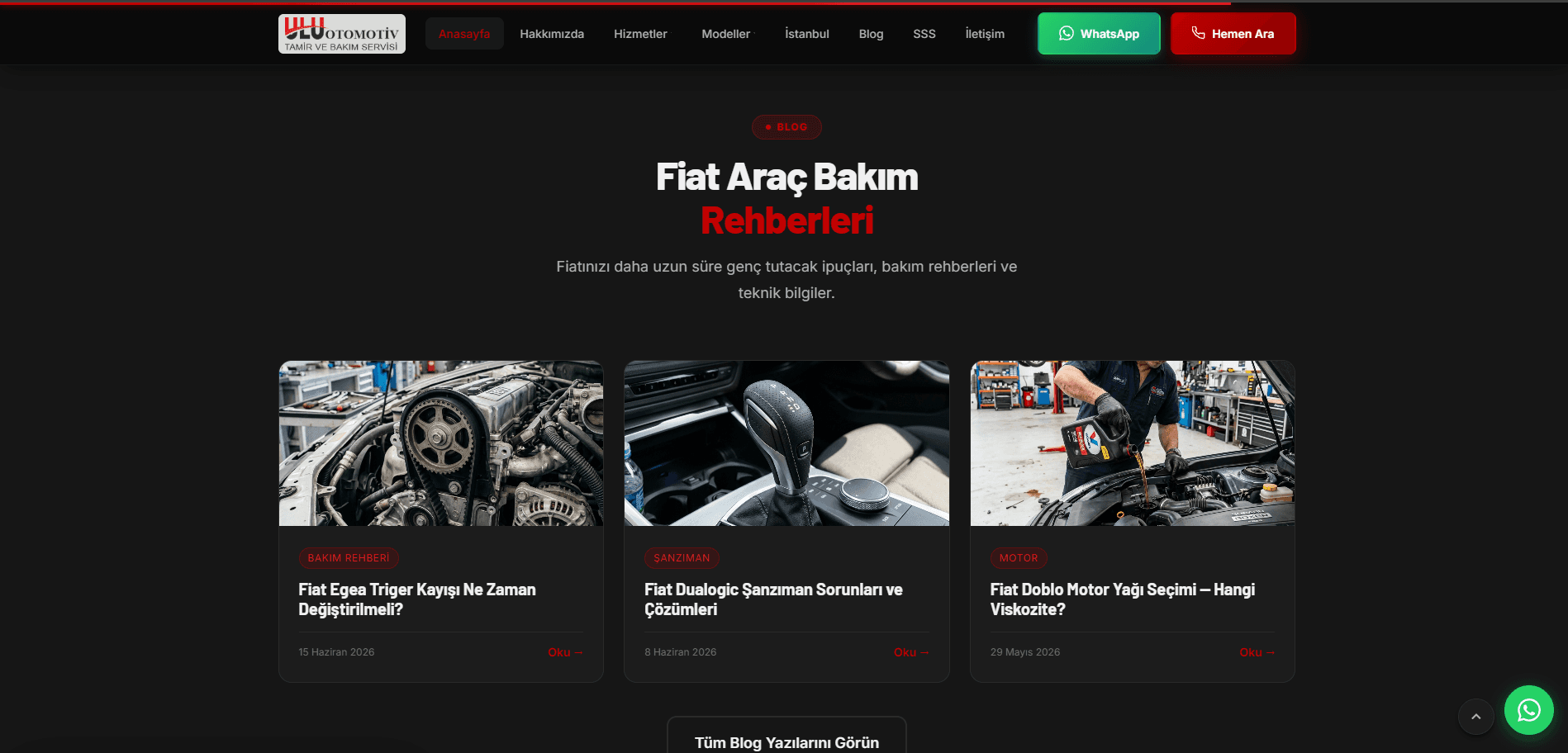 Fiat Özel Servis – A'dan Z'ye Web Tasarımı ve Kapsamlı SEO Projesi - 6