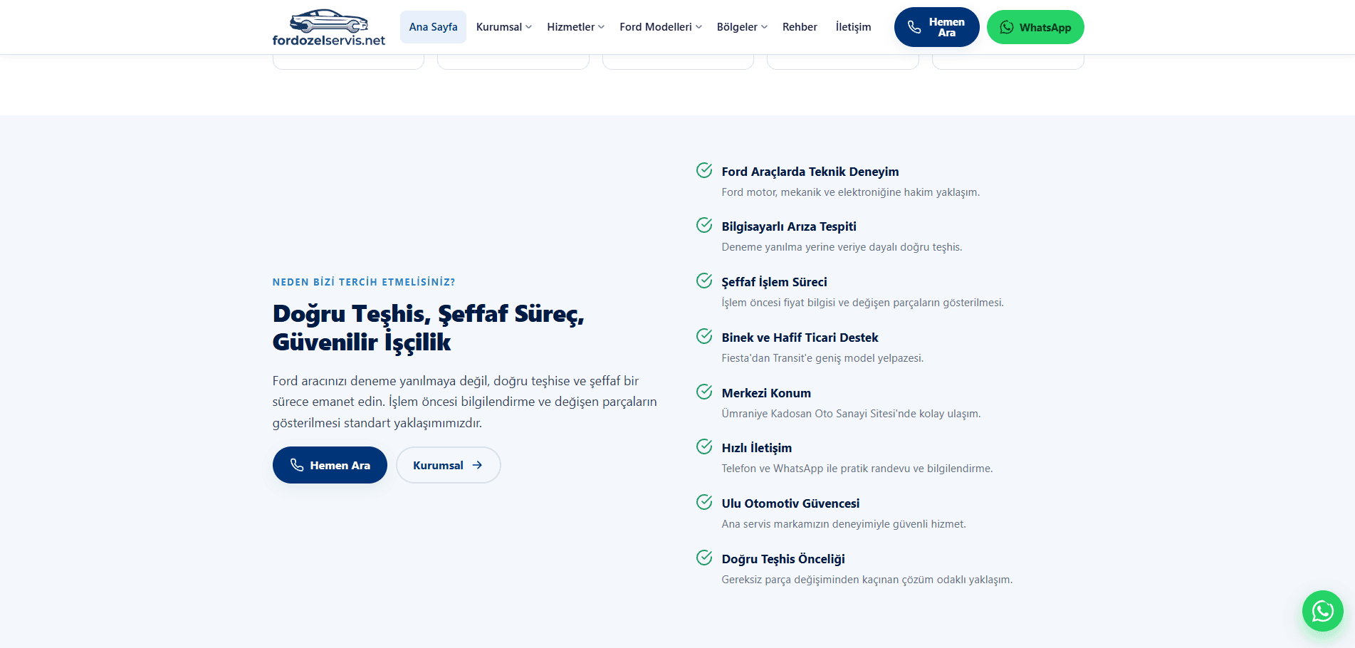 Ford Özel Servis – A'dan Z'ye Web Tasarımı ve Kapsamlı SEO Projesi - 6