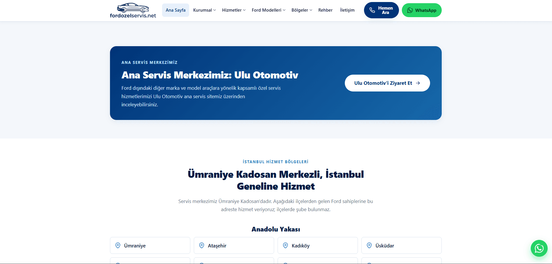 Ford Özel Servis – A'dan Z'ye Web Tasarımı ve Kapsamlı SEO Projesi - 7