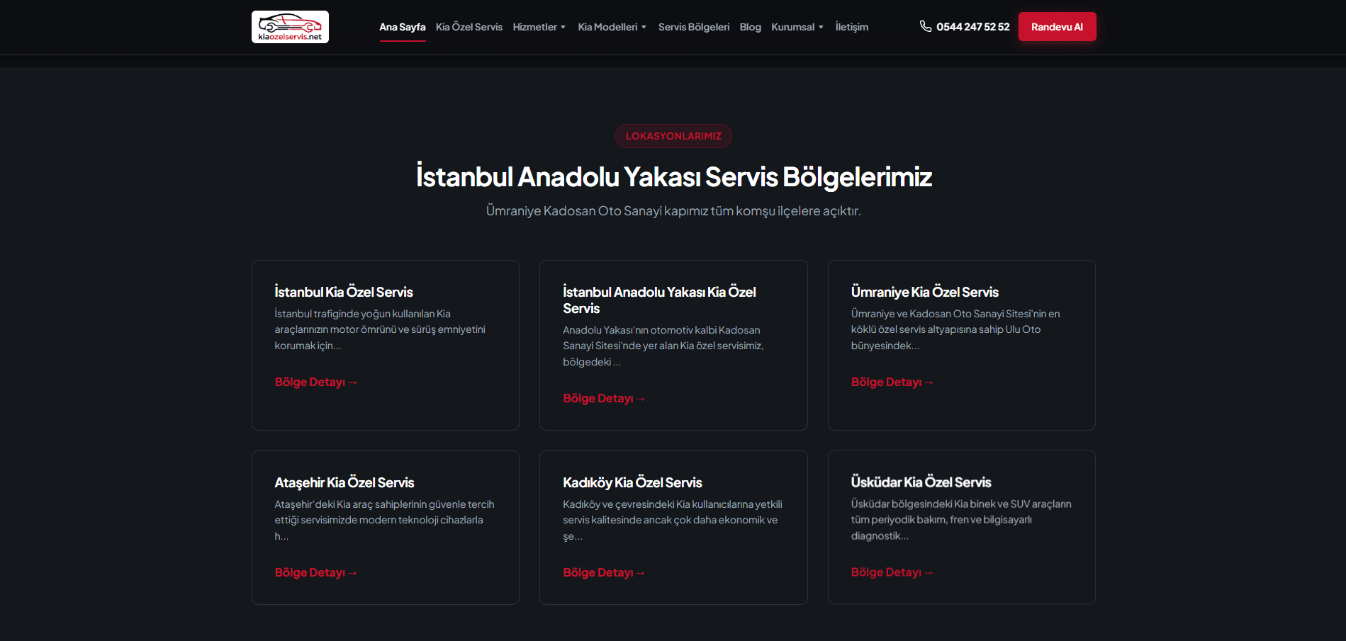 Kia Özel Servis – A'dan Z'ye Web Tasarımı ve Kapsamlı SEO Projesi - 5
