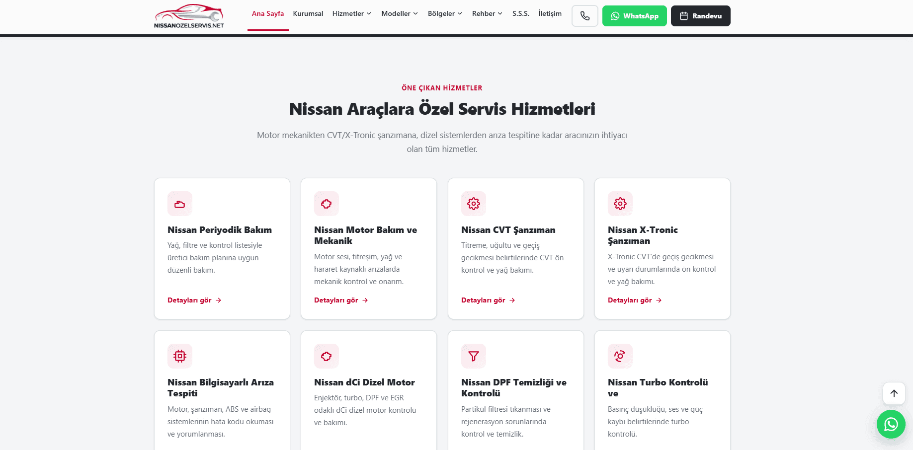 Nissan Özel Servis - Kurumsal Web Tasarım ve Yerel SEO - 1