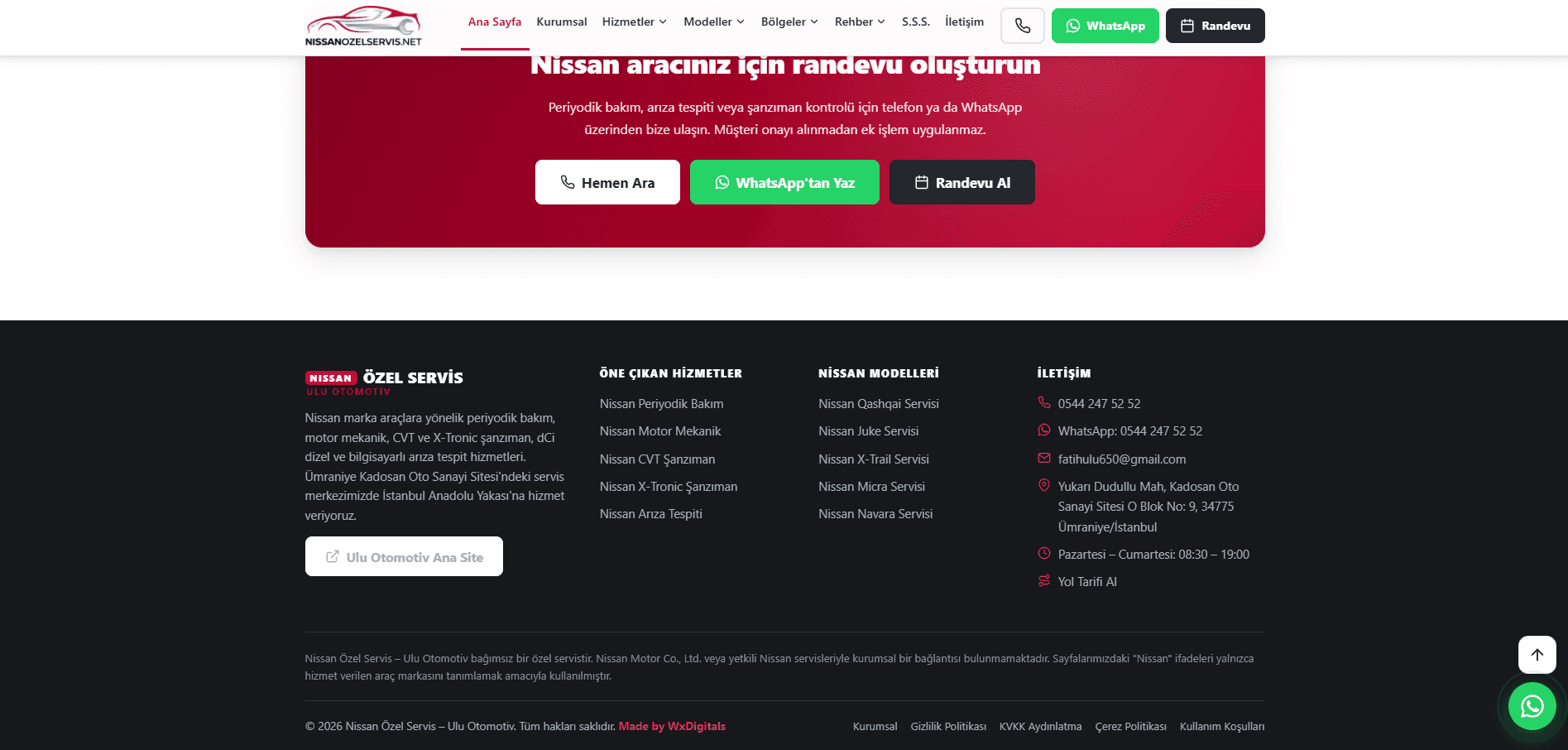 Nissan Özel Servis - Kurumsal Web Tasarım ve Yerel SEO - 6