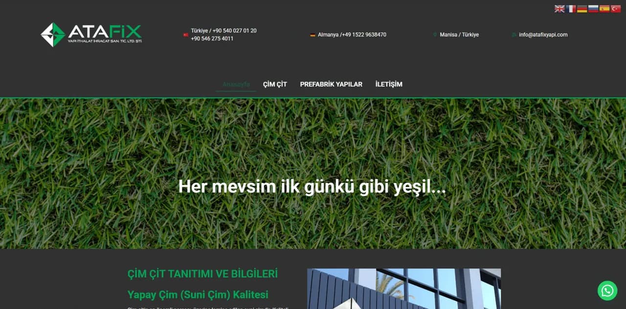 Atafix Yapı Corporate Web Development