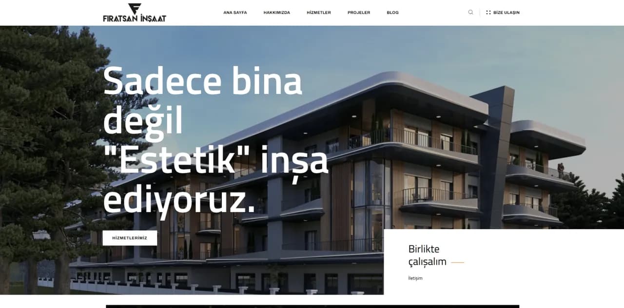 Fıratsan Construction Corporate Web Design