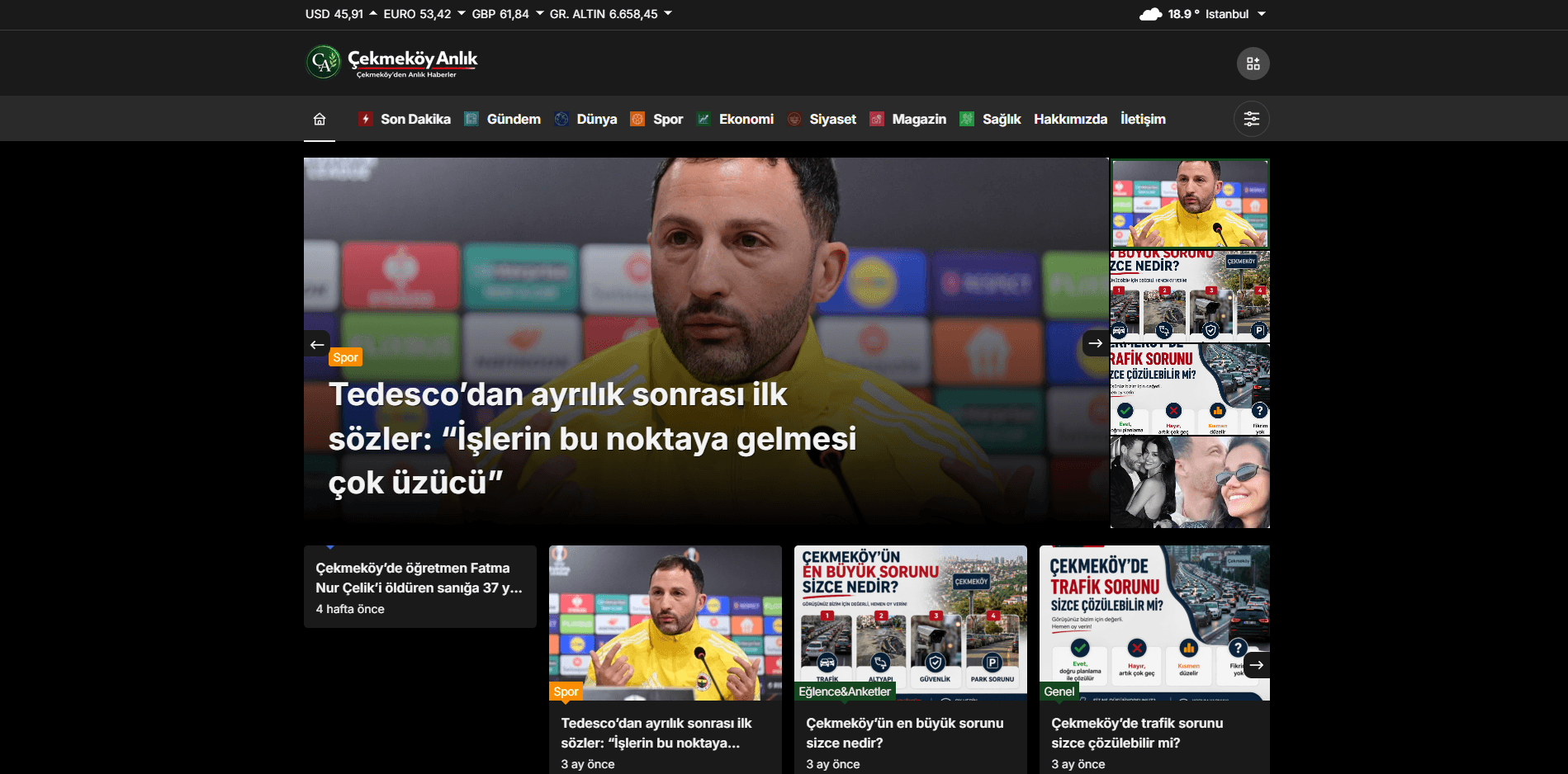 Çekmeköy Anlık - Website Çalışması