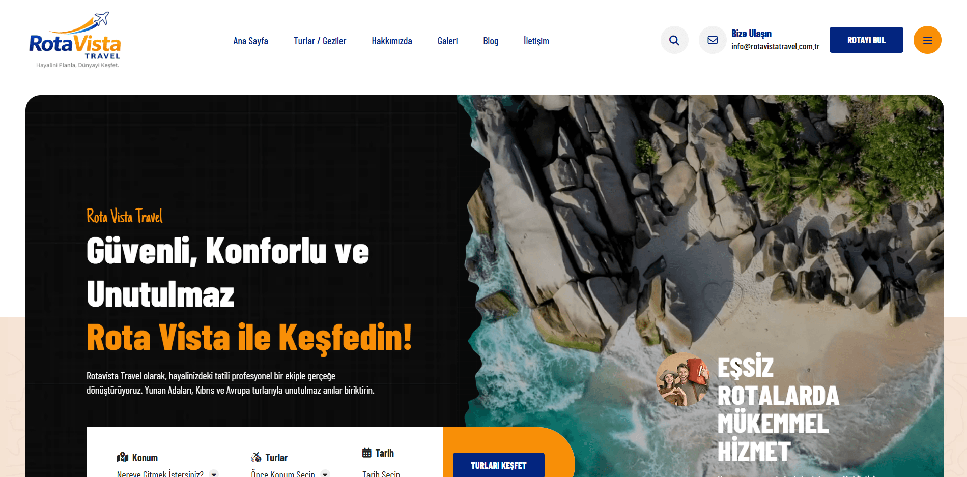Rota Vista Travel -Web Site Çalışması