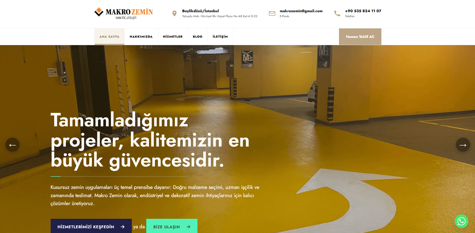 İstanbul Epoksi Zemin - Web Site Çalışması