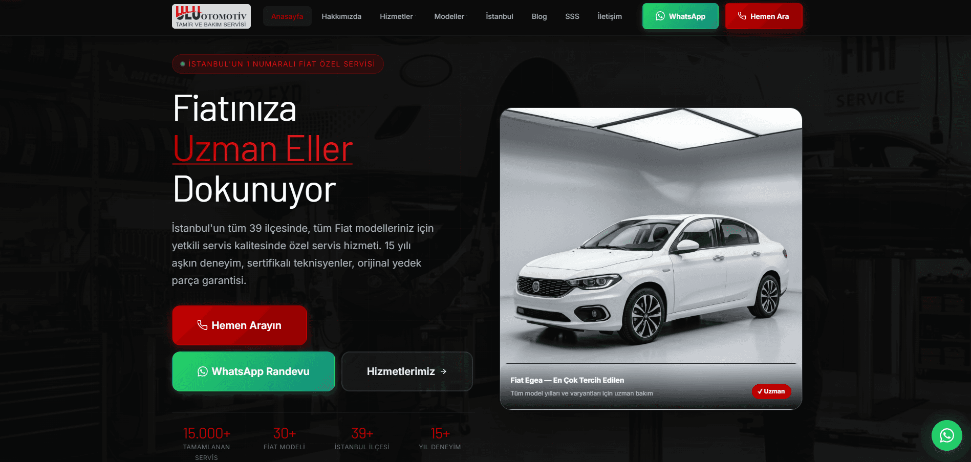 Fiat Özel Servis – A'dan Z'ye Web Tasarımı ve Kapsamlı SEO Projesi