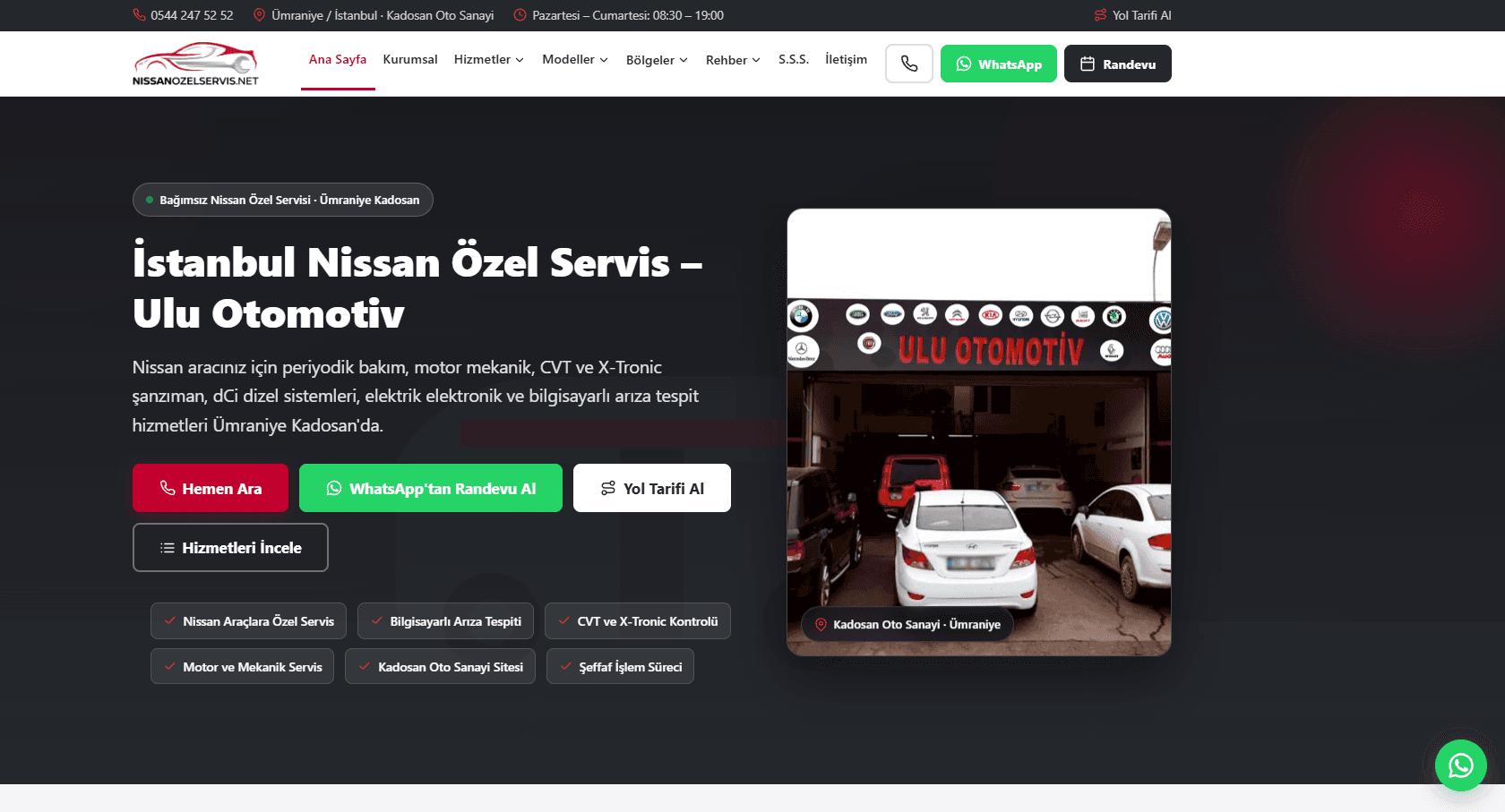 Nissan Özel Servis - Kurumsal Web Tasarım ve Yerel SEO