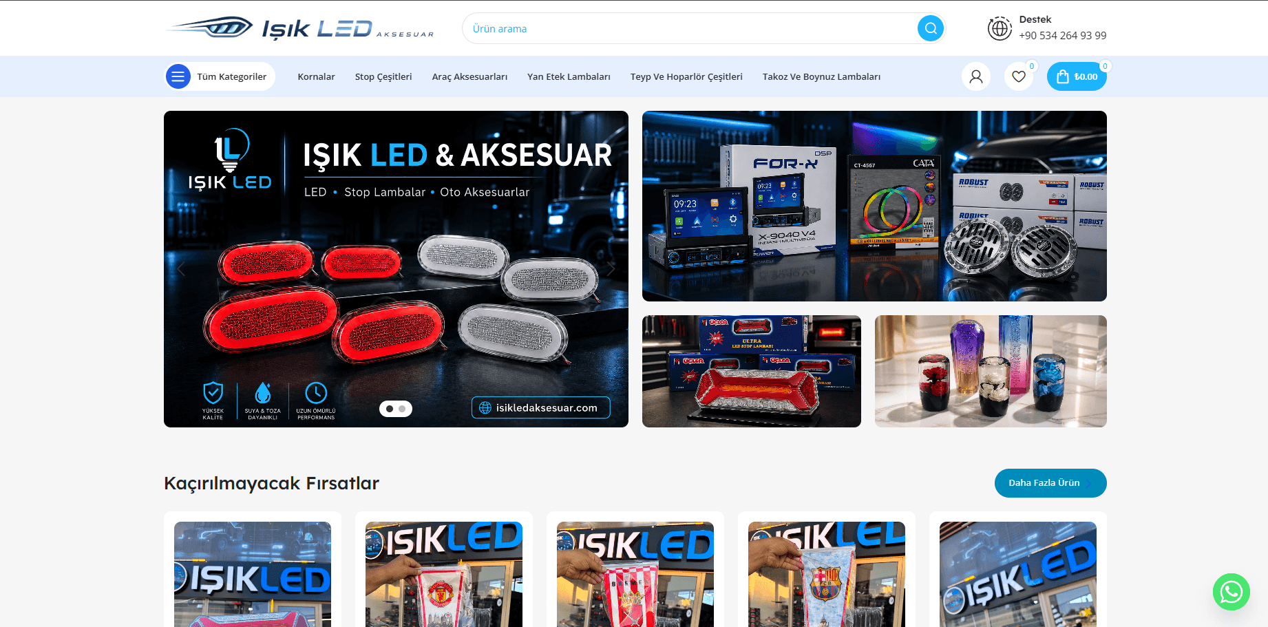 Işıklı LED Aksesuar - WooCommerce E-Ticaret Projesi