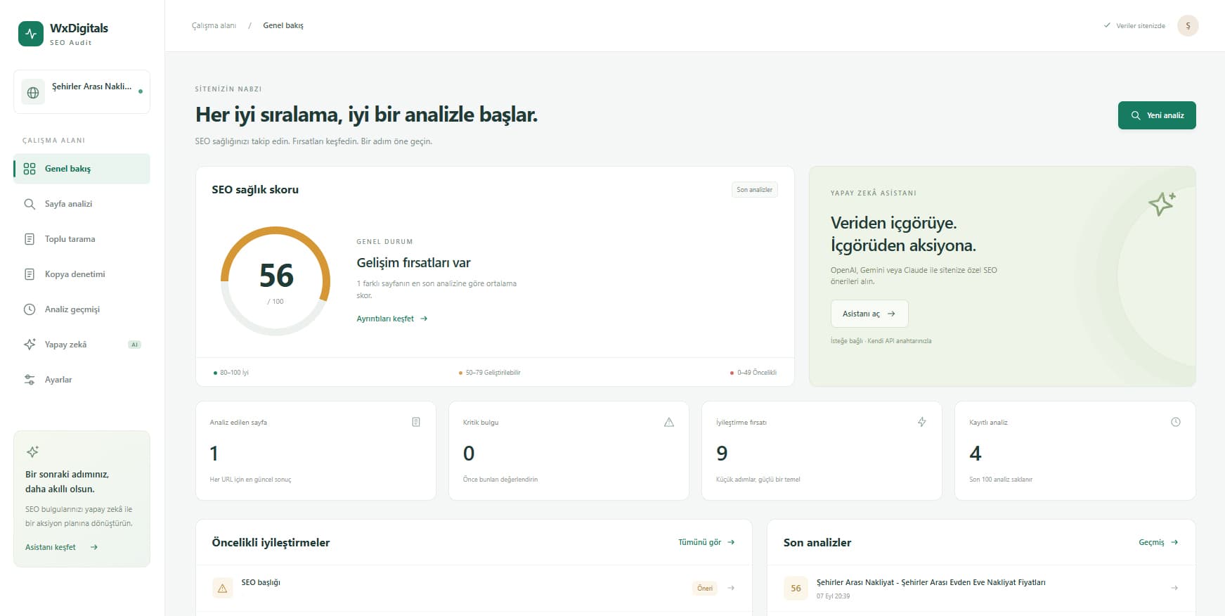 WxDigitals SEO Audit Eklentisi