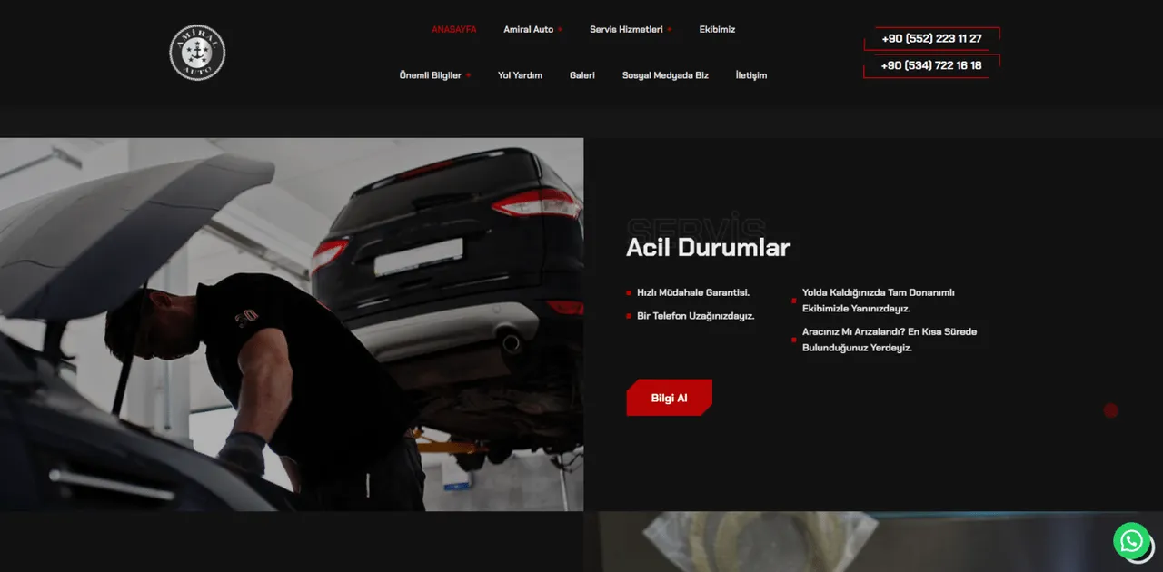 Amiral Auto – Website Çalışması - 2