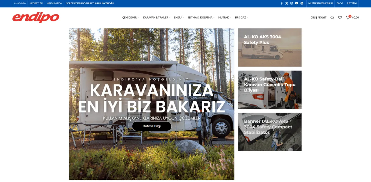 Endipo – Karavan Servisi Web Tasarımı