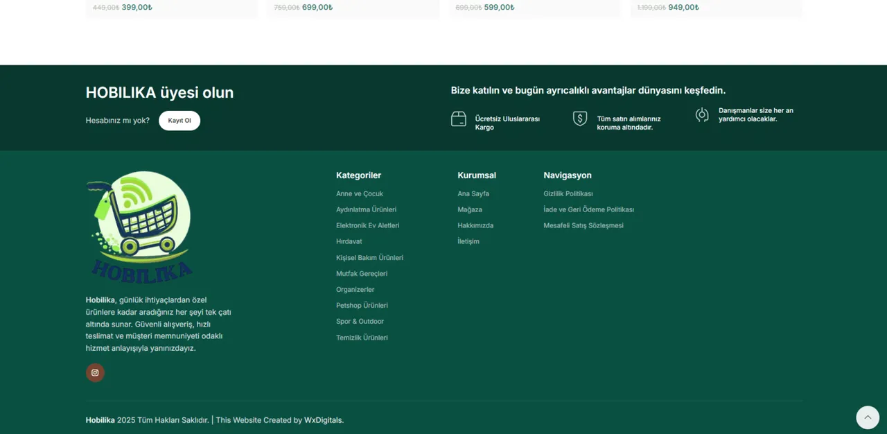 Hobilika – Website Çalışması - 3