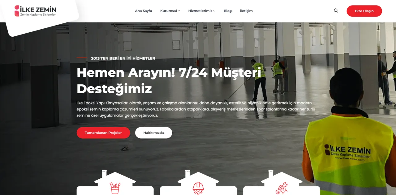 Ilke Epoksi Corporate Web Design