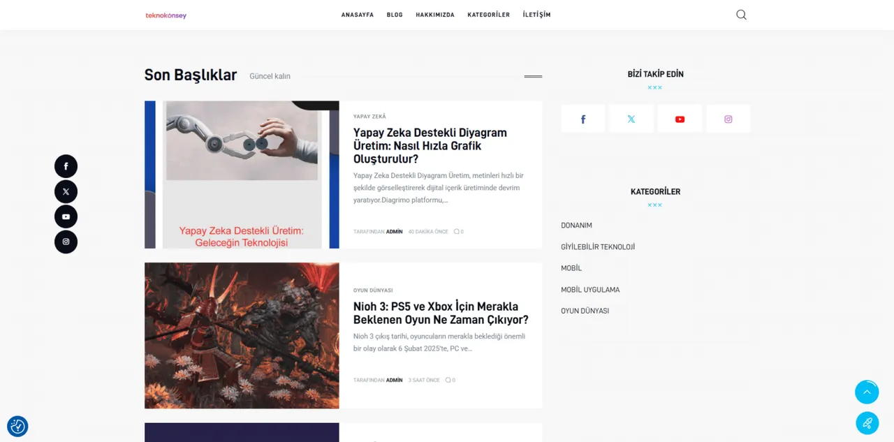 TeknoKonsey – Website Çalışması - 1